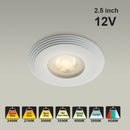 VBD-MTR-3W Recessed LED Light Fixture, 2.5 inch Round White- ledlightsandparts