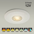 VBD-MTR-7W Recessed LED Light Fixture, 2.5 inch Round White - ledlightsandparts