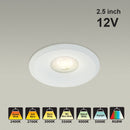 VBD-MTR-8W Recessed LED Light Fixture, 2.5 inch Round White - ledlightsandparts