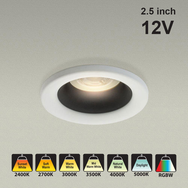 VBD-MTR-10B Recessed LED Light Fixture, 2.5 inch Black - ledlightsandparts