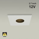 T-58 MR16 Light Fixture (White), 2.75 inch Square Adjustable Slot Aperture Trim - ledlightsandparts