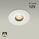 T-56 MR16 Light Fixture (White), 12V 2.75 inch Round Adjustable Slot Aperture Trim
