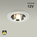 T-53 MR16 Light Fixture (White), 12V 3.5 inch Round Recessed light Open Reflector Trim