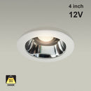 T-52 MR16 Light Fixture (White), 12V 4 inch Recessed Downlight Adjustable Reflector Trim