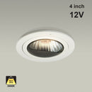 T-51 MR16 Light Fixture (White), 12V 4 inch Adjustable Wall Wash Reflector Trim
