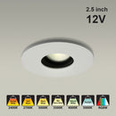 MTR-5W 12V Recessed LED Light Fixture, 2.5 inch Round White