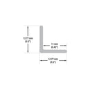 Type 38A, 1/2Inch Aluminum L Channel, 3.65Meter (12ft)