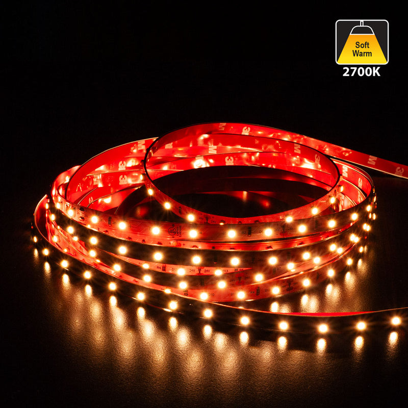 10M(32.8ft) Indoor LED Strip 3528, 24V 1.5(w/ft) 126-144(Lm/ft) 60(LEDs/m) CCT(2.7K, 3K, 6K), lightsandparts