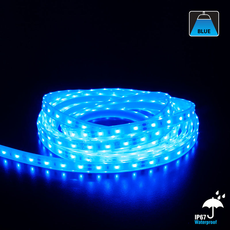 5M(16.4ft) Waterproof LED Strip 3528, 12V 1.5(w/ft) CCT(Blue, Green Red) - ledlightsandparts