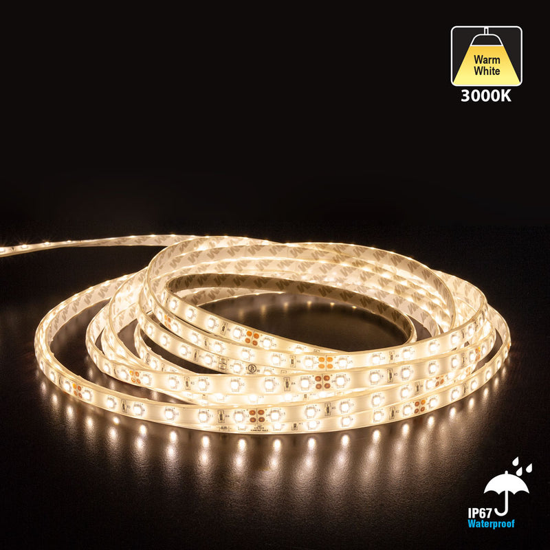 10M(32.8ft) Waterproof LED Strip 3528, 24V 1.5(w/ft) 126-144(Lm/ft) CCT(3K, 6K) - ledlightsandparts