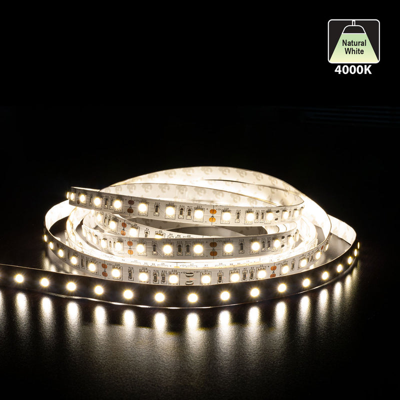 5M(16.4ft) Indoor LED Strip 5050, 12V 4.5(w/ft) 360-396(Lm/ft) 60(LEDs/m) CCT(1.5K, 2.7K, 4K, 5K) - ledlightsandparts