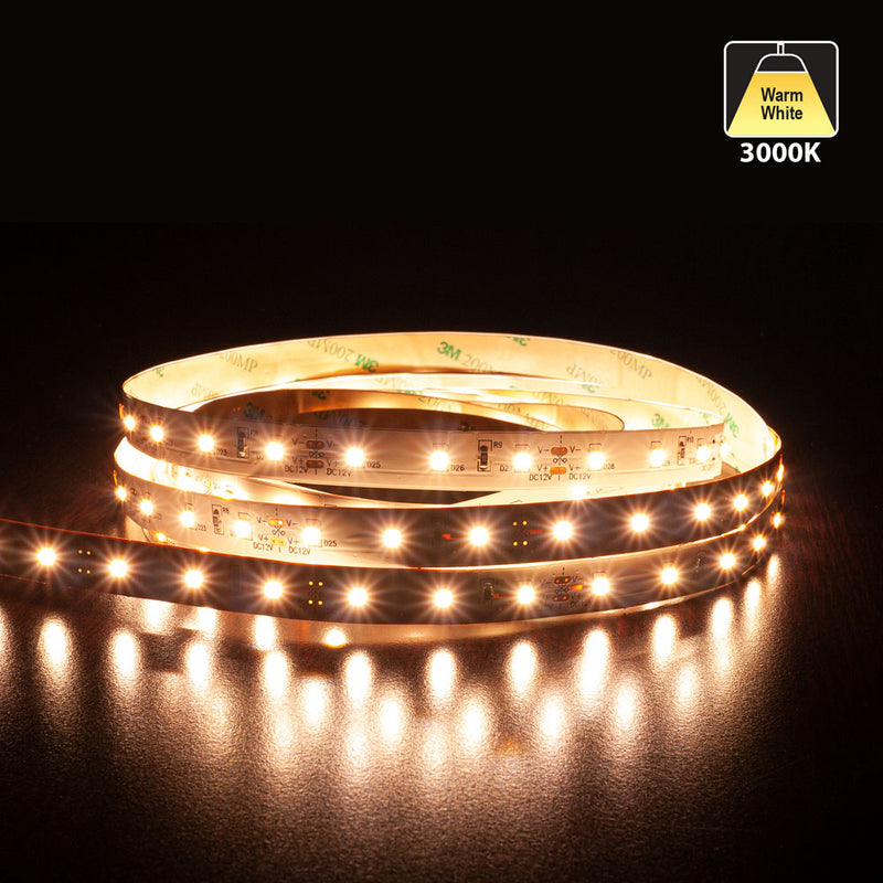 5M(16.4ft) Indoor LED Strip 2835, 12V 2(w/ft) 220-250(Lm/ft) 60(LEDs/m) CCT(3K, 6K) - ledlightsandparts