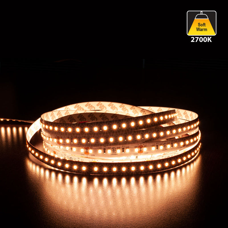 5M(16.4ft) Indoor LED Strip 2835, 24V 9(w/ft) 720-750(Lm/ft) 120(LEDs/m) CCT(2.7K, 6K) - ledlightsandparts