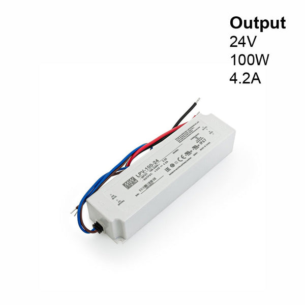 Mean Well LPV-100-24 Non-Dimmable LED Driver, 24V 4.2A 100W