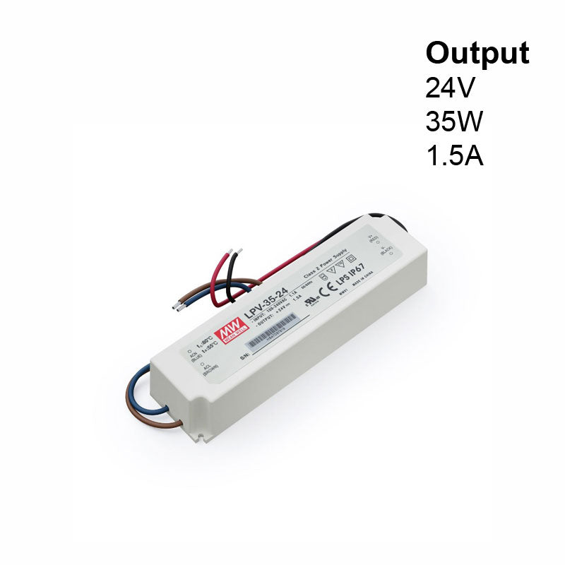 Mean Well LPV-35-24 Non-Dimmable LED Driver, 24V 1.5A 35W