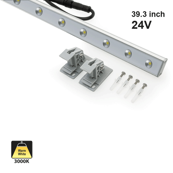 1000mm(39.3in) Linear LED Wall Washer B6IB2434, 24VDC 14.7W 3000K(Warm White)