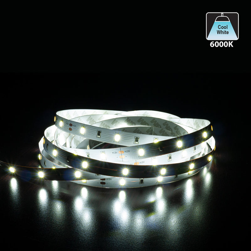 5M(16.4ft) Indoor LED Strip 5630, 12V 4.5(w/ft) 370-390(Lm/ft) 30(LEDs/m) CCT(3K, 6K) - ledlightsandparts