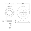 Round LED Step Light/ Pathway Light Flat Bevel Trim Stainless Steel TYPE4 3000K(Warm White), gekpower