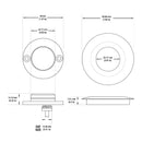 Round LED Step Light/ Pathway Light Flat Bevel Trim TYPE6 3000K(Warm White), gekpower