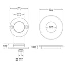 Round Outdoor Dimmable LED Step Light/ Pathway Light Flat Trim TYPE7 3000K, RGB
