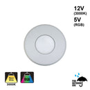 Round Outdoor Dimmable LED Step Light/ Pathway Light Flat Trim TYPE7 3000K, RGB