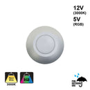 Round Outdoor Dimmable LED Step Light/ Pathway Light Flat Bevel Trim Silver TYPE8 3000K, RGB