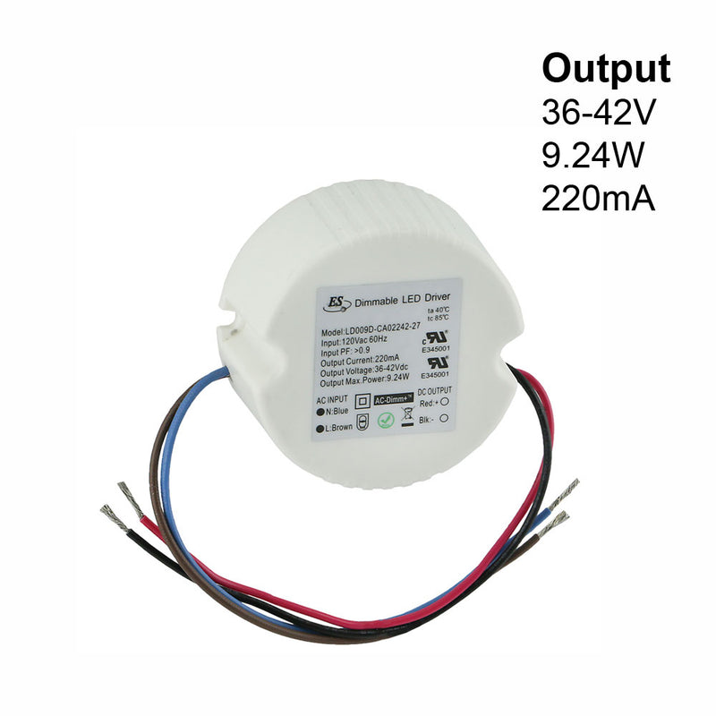 ES LD009D-CA02242-27 Constant Current LED Driver, 220mA 36-42V 9.24W max - ledlightsandparts