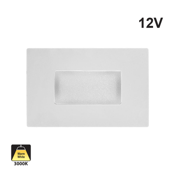 P103-WH-3000K Single Gang Low Voltage LED Step Light 2W 12V 3000K(Warm White)