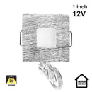 P105-SQ-SN-3000K Square LED Step Light, 12V 0.6W 3000K(Warm White)