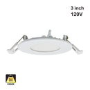 3 inch LED Ceiling Panel Light Dimmable YGCL-5X-ETL, 120V 5W 3000K(Warm White)