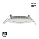 3 inch Round LED Panel Light Dimmable LP-ULTD-09003, 120V 3W 5000K(Daylight)