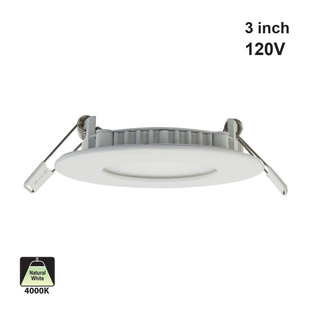 3 inch LED Panel Light Dimmable, 120V 3W 4000K(Natural White)