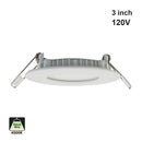 3 inch LED Panel Light Dimmable, 120V 3W 4000K(Natural White)