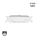 4 inch Square LED Panel Light Dimmable LP-ULFTD-12109, 120V 9W 5000K(Daylight)