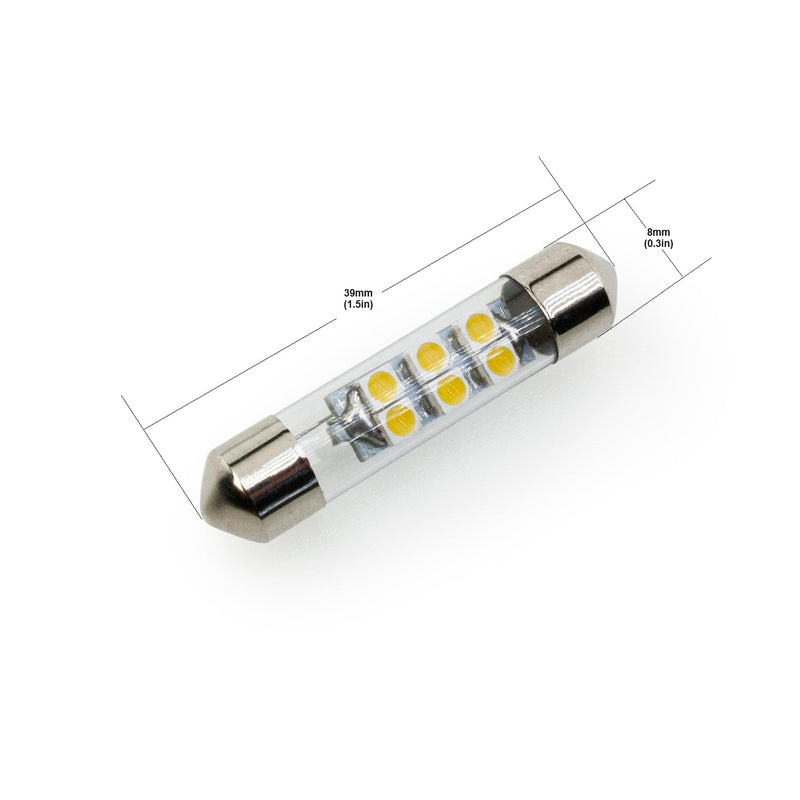 Festoon LED Bulb, 39mm 12V 0.5W 3000K(Warm White)