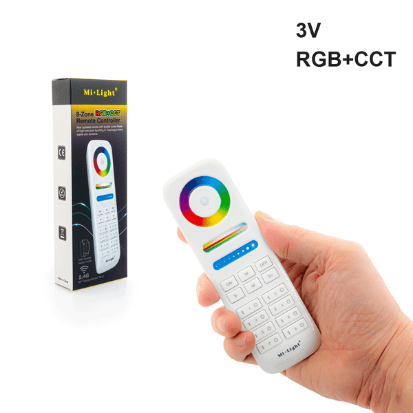 Mi-Light FUT089 2.4GHz 8-Zones RGB+CCT Smart Touch Remote Controller with Button