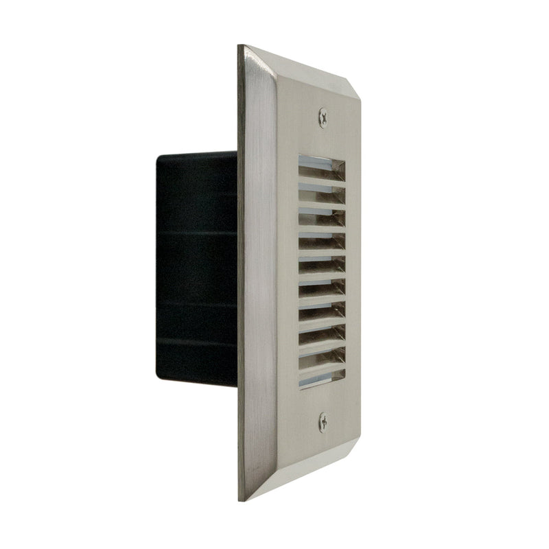 Vertical RT05HV Single Gang LED Step light, 100-240V 2W 3000K(Warm White) Brushed Nickel, gekpower