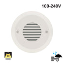 ALED-RD05HV Round Gang LED Step light, 100-240V 2.5W 3000K(Warm White) White