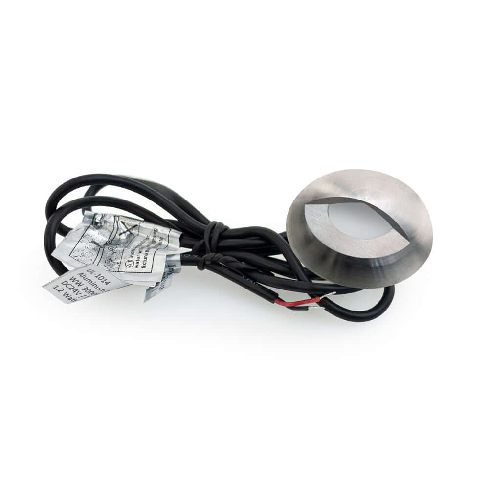 Round LED Step Light/ Pathway Light Eyelid Trim Stainless Steel