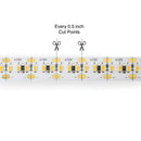 5M(16.4in) Indoor LED Strip 3014, 12V 6(w/ft) 727-873(Lm/ft) 240(LEDs/m) CCT(3K, 3.5K, 4K) - ledlightsandparts