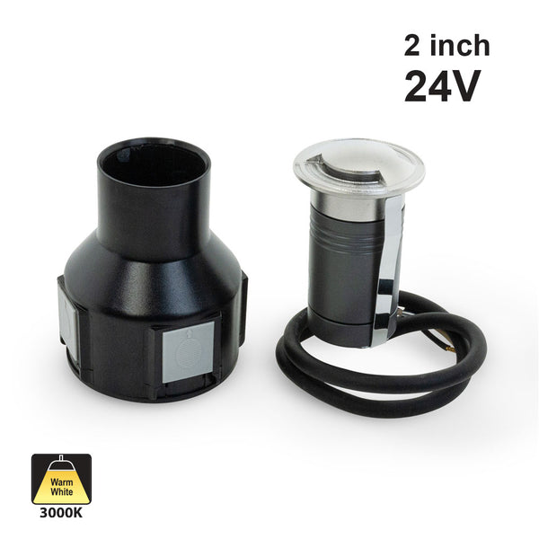 2E2WC0157 2 inch Two-Way LED In Ground Driveway light 24V 2.6W 3000K(Warm White)
