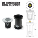 XB2DFR0257 Round Adjustable Beam Direction Up light, 24V 3.6W 3000K(Warm White)