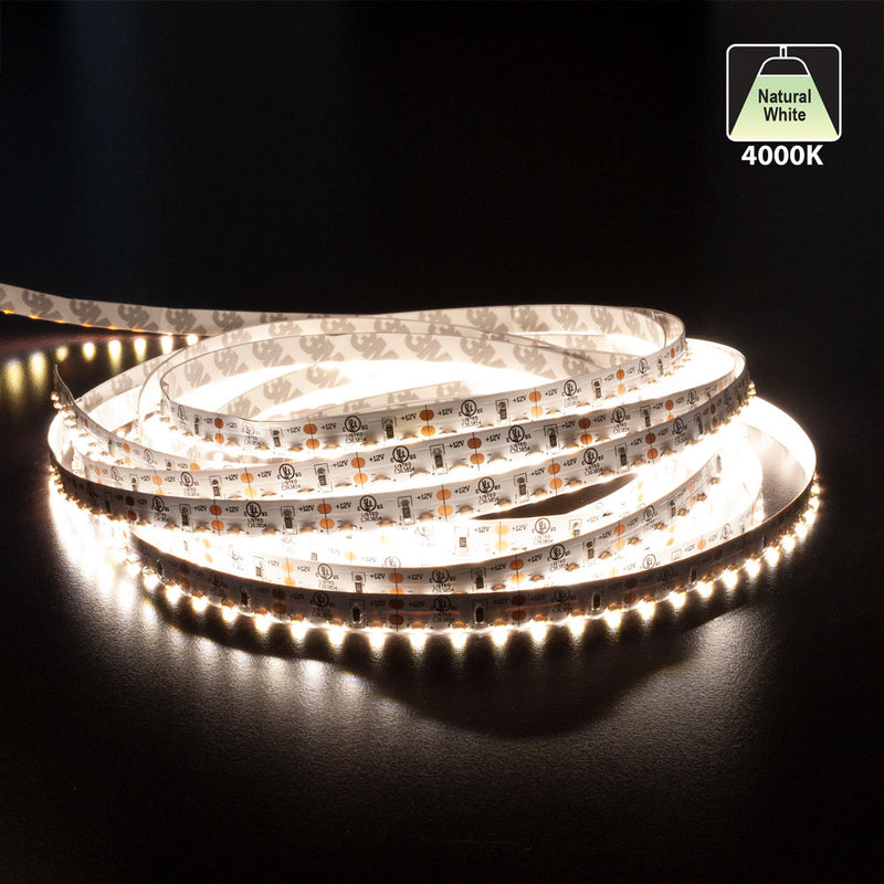 5M(16.4ft) Side LED Strip 315, 12V 3.5(w/ft) 324-396(Lm/ft) 120(LEDs/m) 4K(Natural White) - ledlightsandparts