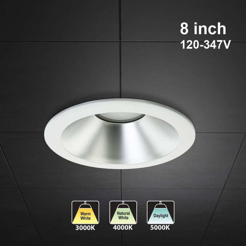 8 inch LED Commercial Downlight Reflector Round Trim, 120-347V 20W