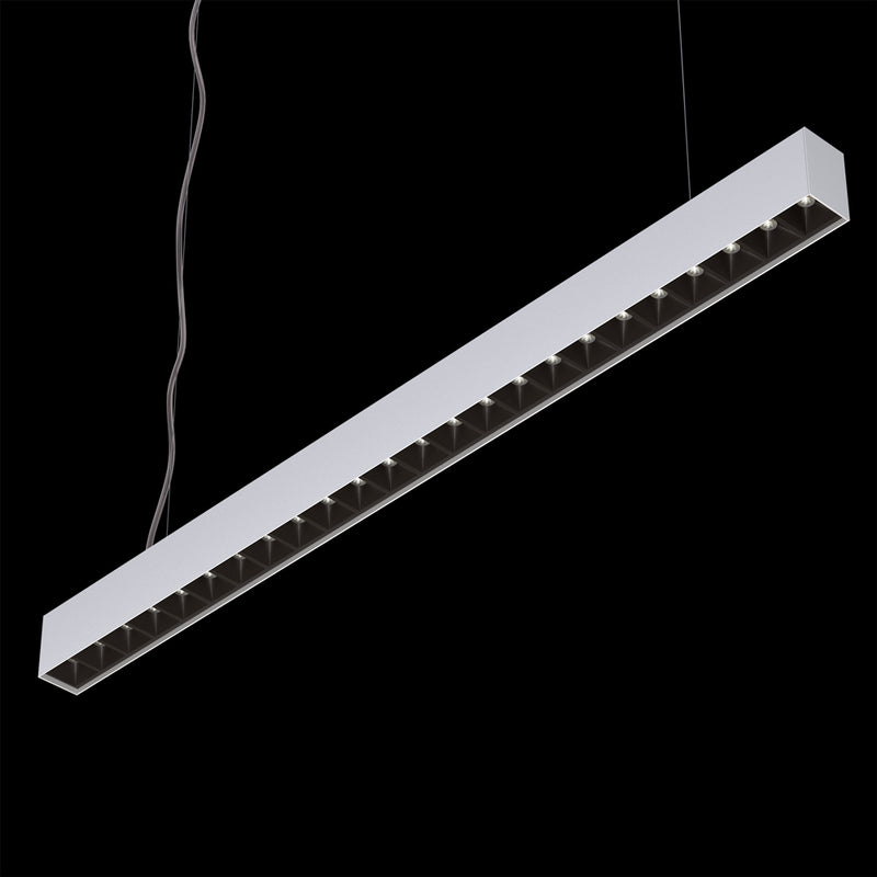 LED Low Glare Linear Suspension Light 4ft, 100-277V 38W 3000K(Warm White) - ledlightsandparts