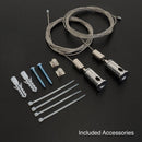 LED Low Glare Linear Suspension Light 4ft, 100-277V 38W 3000K(Warm White) - ledlightsandparts