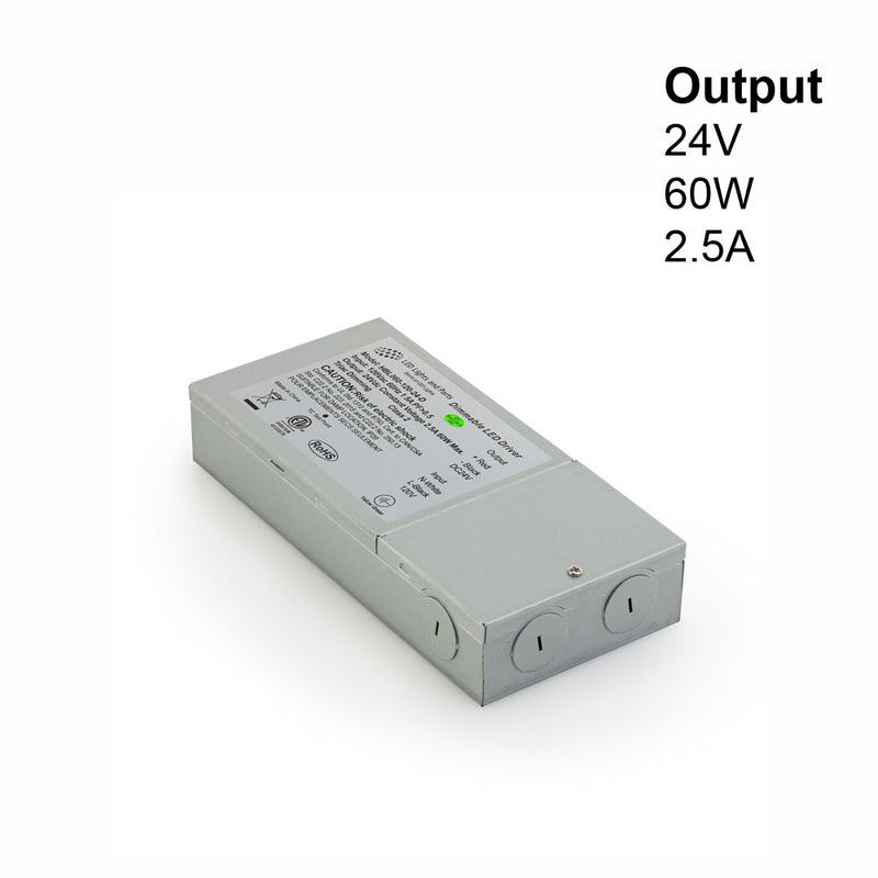 HBL060-120-24-D Metal Case Constant Voltage LED Driver, 24V 2.5A 60W