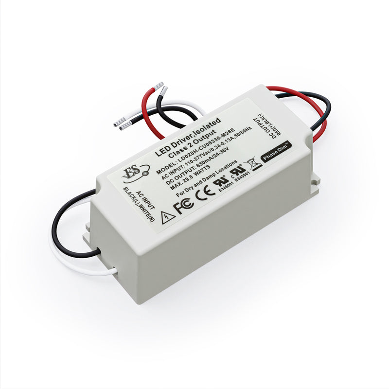 ES LD028H-CU08336-M28E Constant Current LED Driver, 830mA 25-36V 28W max - ledlightsandparts