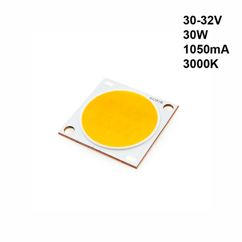 Constant Current COB LED 1050mA, 30W 30-32V 3000K(Warm White)