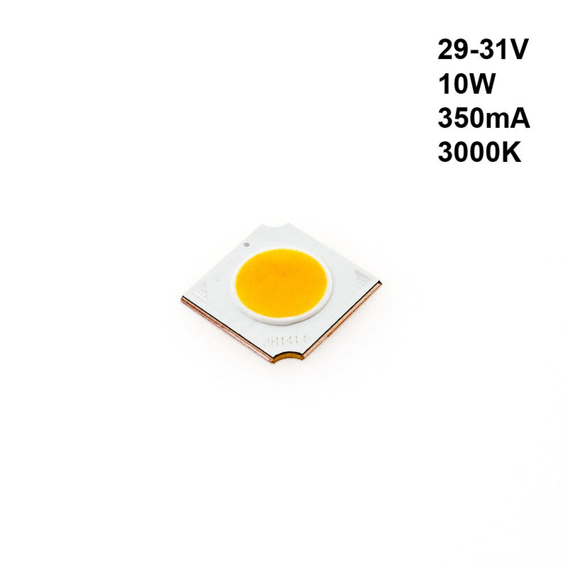 Constant Current COB LED, 350mA 10W 29-31V 3000K(Warm White)